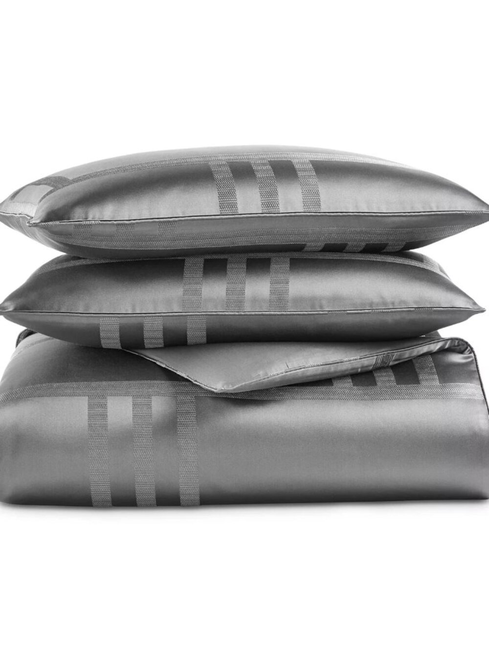 Hotel Collection Structure Charcoal 3 Pc Duvet Cover Set King Geometric - $625